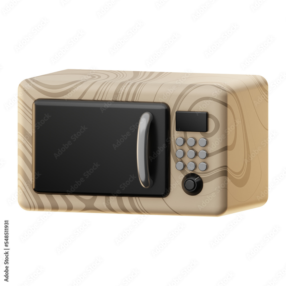 Fototapeta premium Premium kitchen microwave oven icon 3d rendering on isolated background PNG