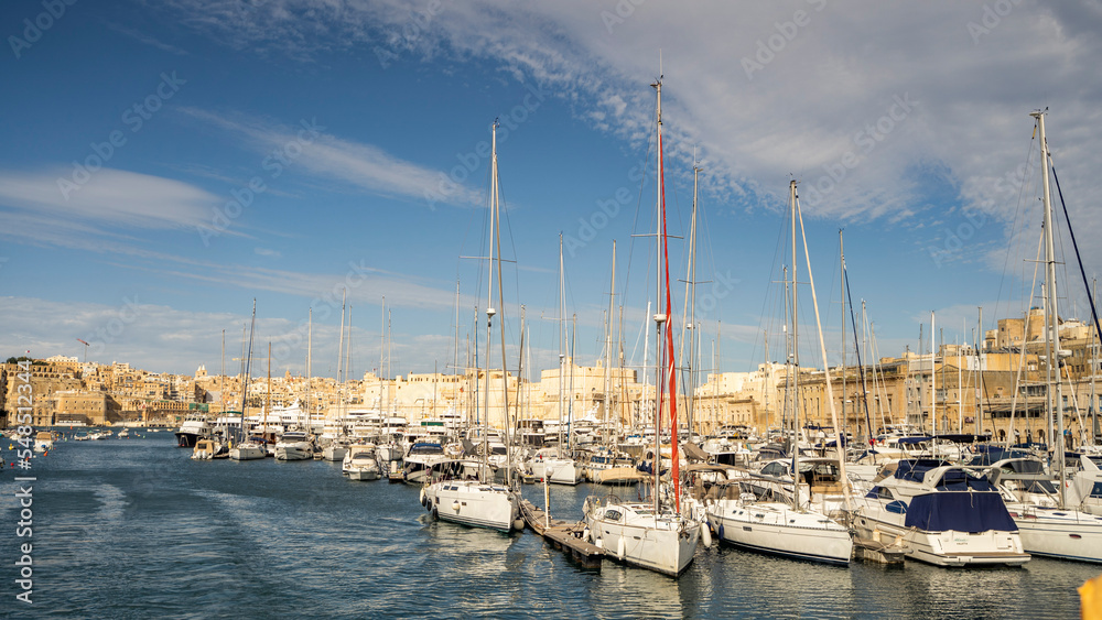 ships buildings beautiful mediterranean sea malta island sand stones sun