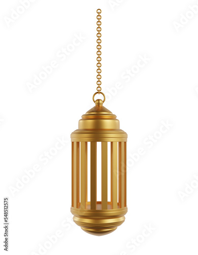 Oriental holidays decoration light lantern Ramadan Kareem, lamps with golden Arabian ornament, the invitation for the Muslim holy month,3d illustration.
