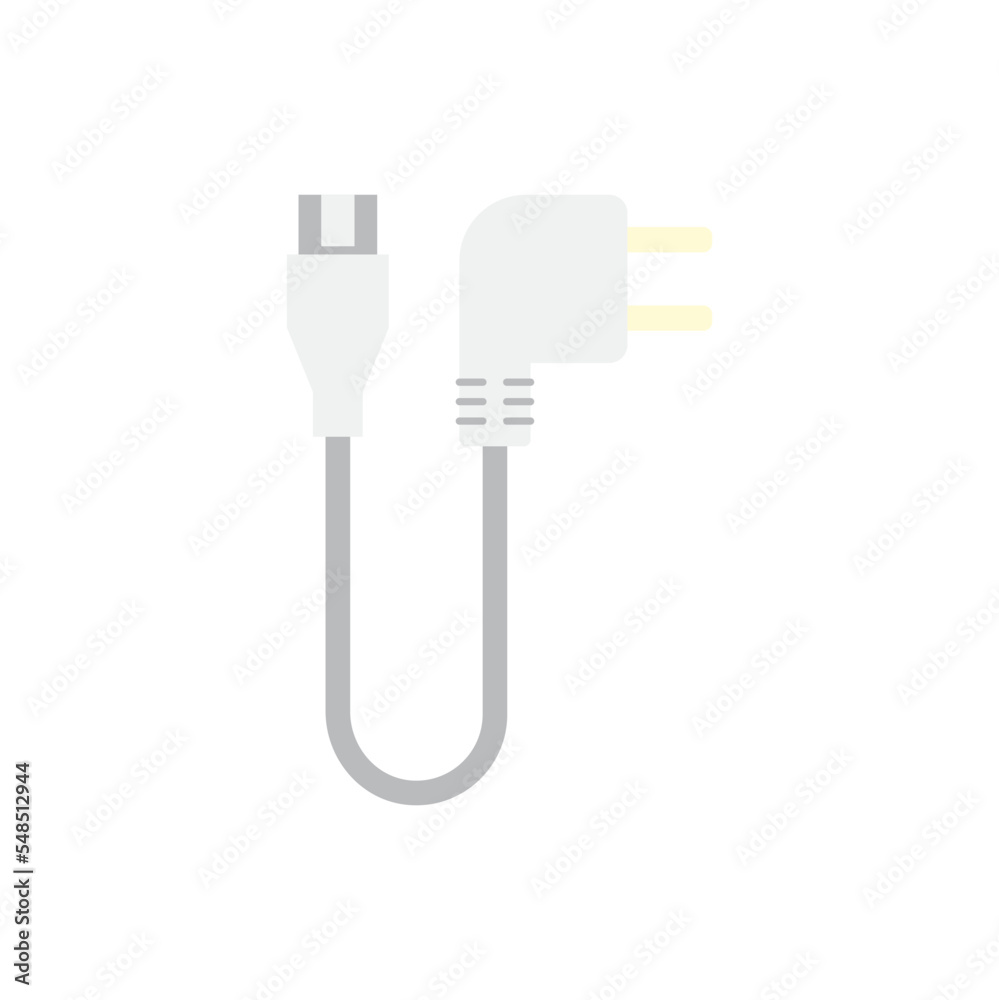 Fototapeta premium Power Cable icon in color, isolated on white background