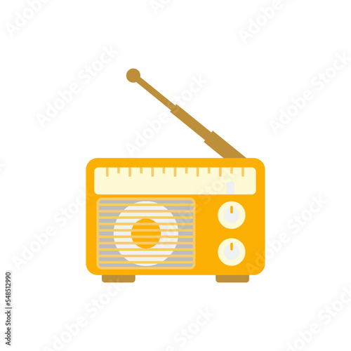 radio icon in color, isolated on white background 