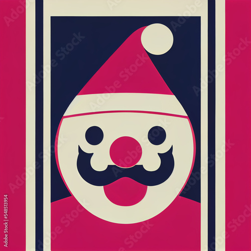 Wallpaper Mural christmas card with santa Torontodigital.ca