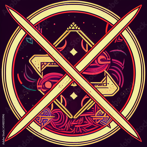 Wallpaper Mural two crossed swords Torontodigital.ca