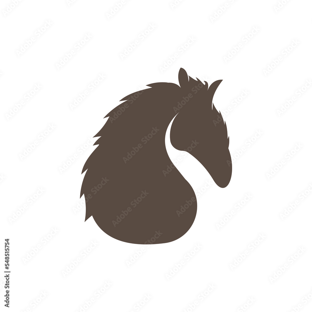 Horse head logo icon template design