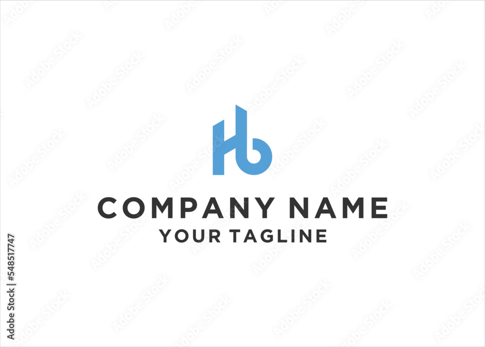 Letter HB logo design template elements