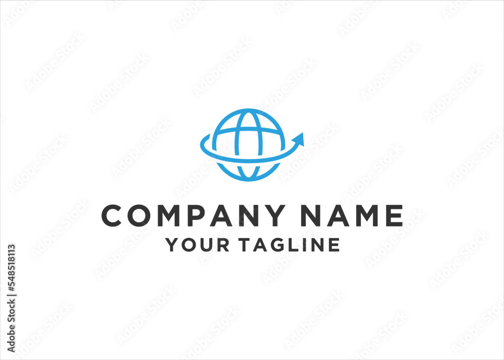 Fototapeta premium Globe Logo design vector Template