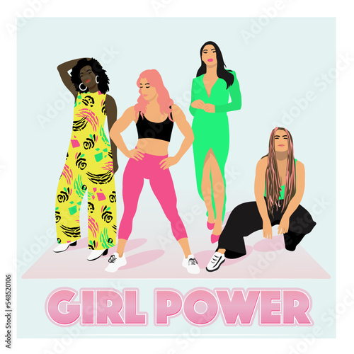 Four ladies of different origins and different styles, but all express confidence and power. 