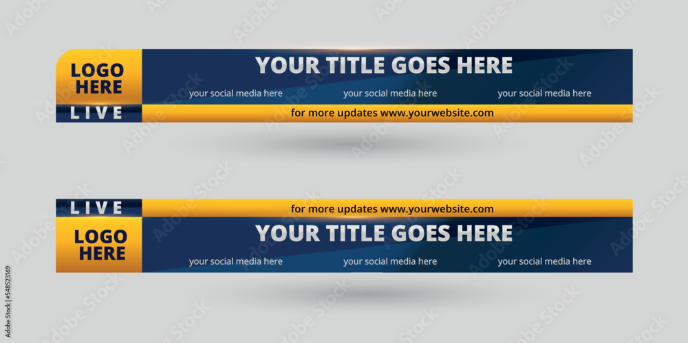 Fototapeta premium Professional Broadcast Lower third Design Template 