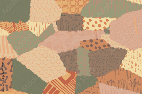 Abstract black strokes, Hand sketched Vector Pattern. Retro abstract pattern in geometric style. Abstract multicolored geometric pattern.	
