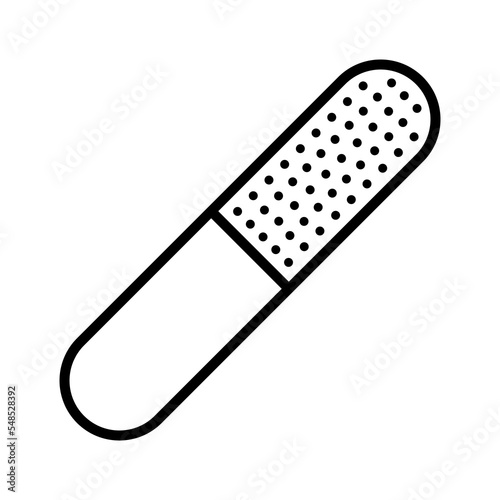 Nail file icon. Manicure. Polishing nails sign. Pictogram isolated on a white background.