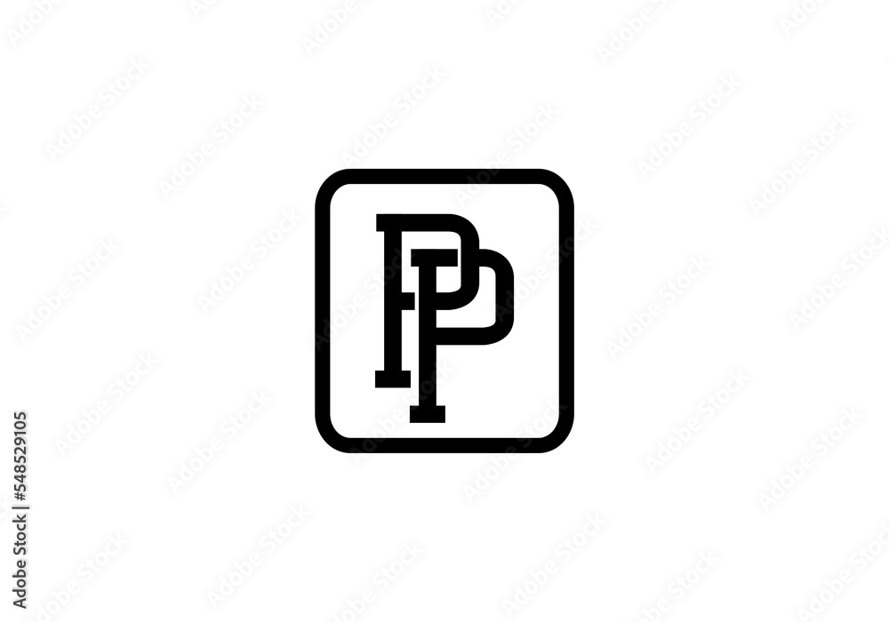 logo letter initial P or PP initial company icon business logo background illustration logo letter initial P or PP initial company icon business logo background illustration