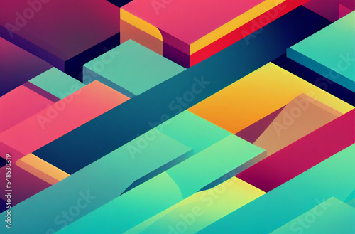 Wallpaper Mural Line surface composition abstract 3D Illustration wallpaper Torontodigital.ca