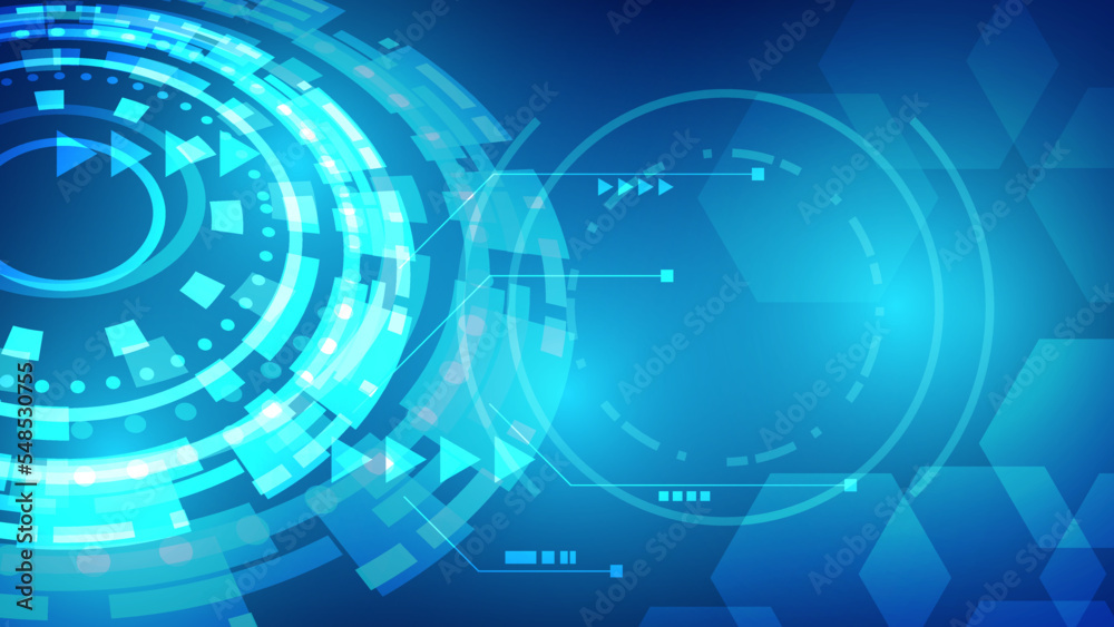 futuristic innovation technology background concept. virtual glowing blue light Hi tech HUD screen display futuristic innovation technology background concept. virtual glowing blue light Hi tech HUD screen display