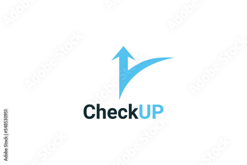 Free Download Simple Growth with Checklist Arrow Up, Yes Checkmark logo design - GFXLoad