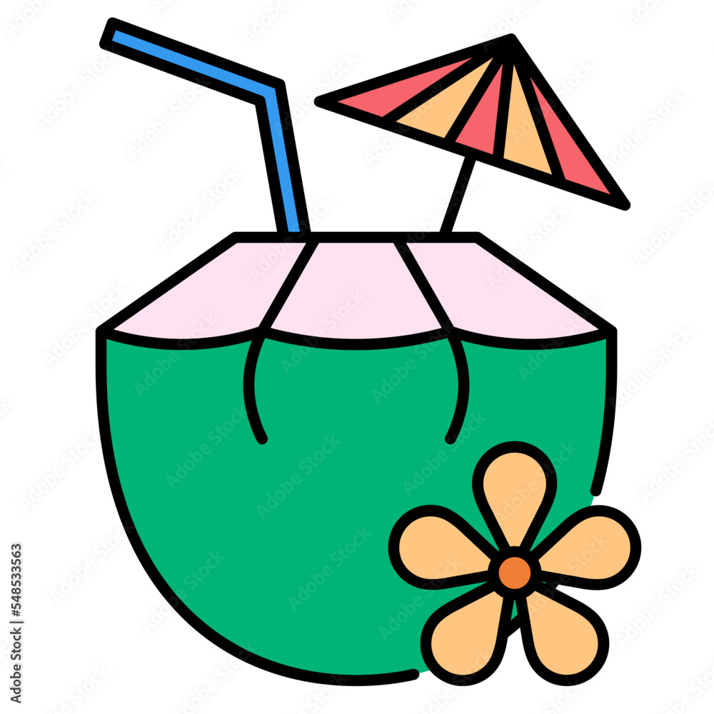 coconut line icon coconut line icon