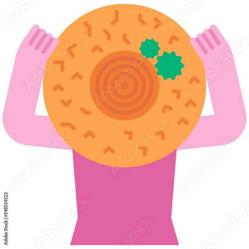 pamela hat flat icon