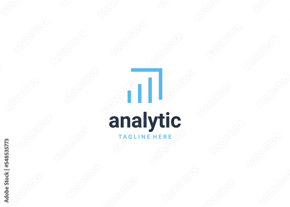 Letter A Line Logo Design for Financial Analysis, Statistics, and Growth Chart