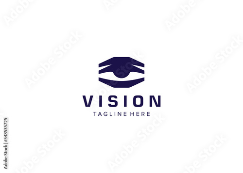 Illustration Eye Vision Visionary logo design idea