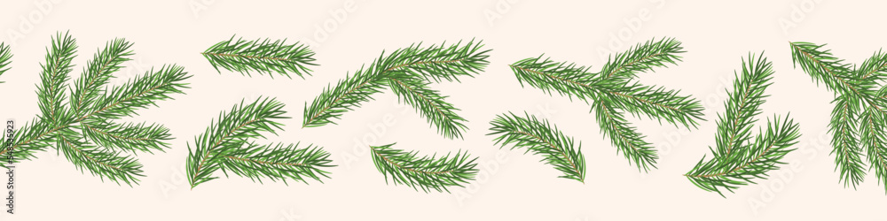 christmas banner with fir tree branches - vector illustration christmas banner with fir tree branches - vector illustration