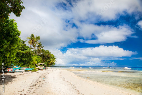 Beautiful, White Dumaluan Beach on Panglao Island, Bohol, Philippines photo