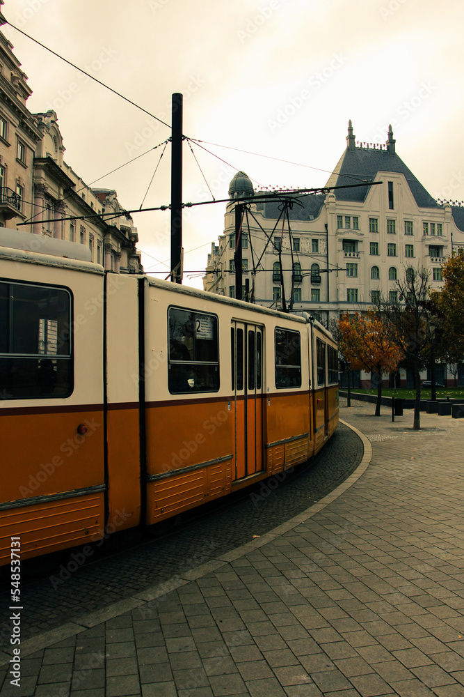 Fototapeta premium tram and train