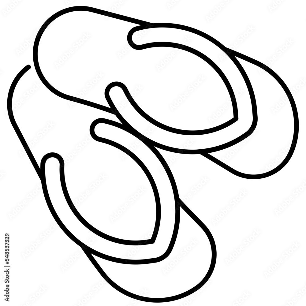 flip flops line icon flip flops line icon