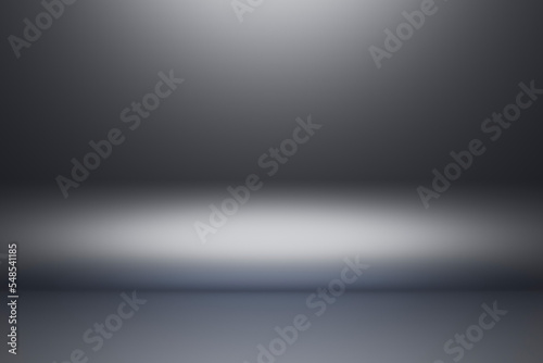 Empty grey room with gradient and spot light background for display product.