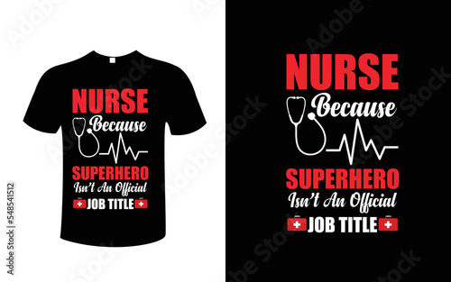 nurse typography t-shirt design