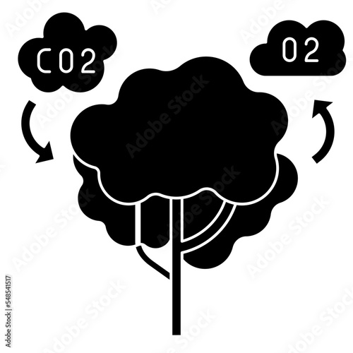 photosynthesis glyph icon