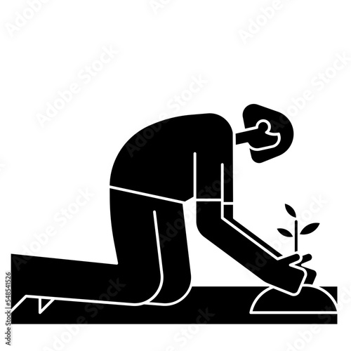 plant glyph icon