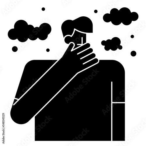pollution glyph icon