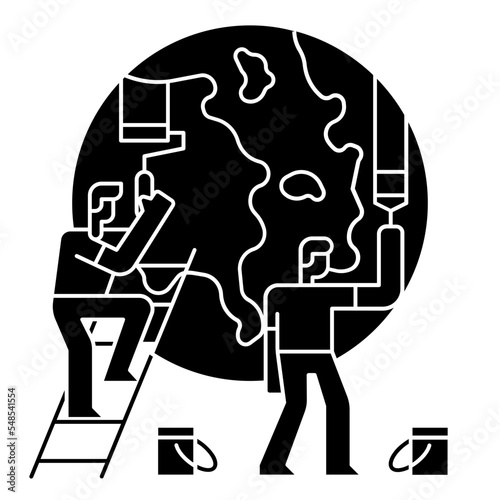 save the world glyph icon