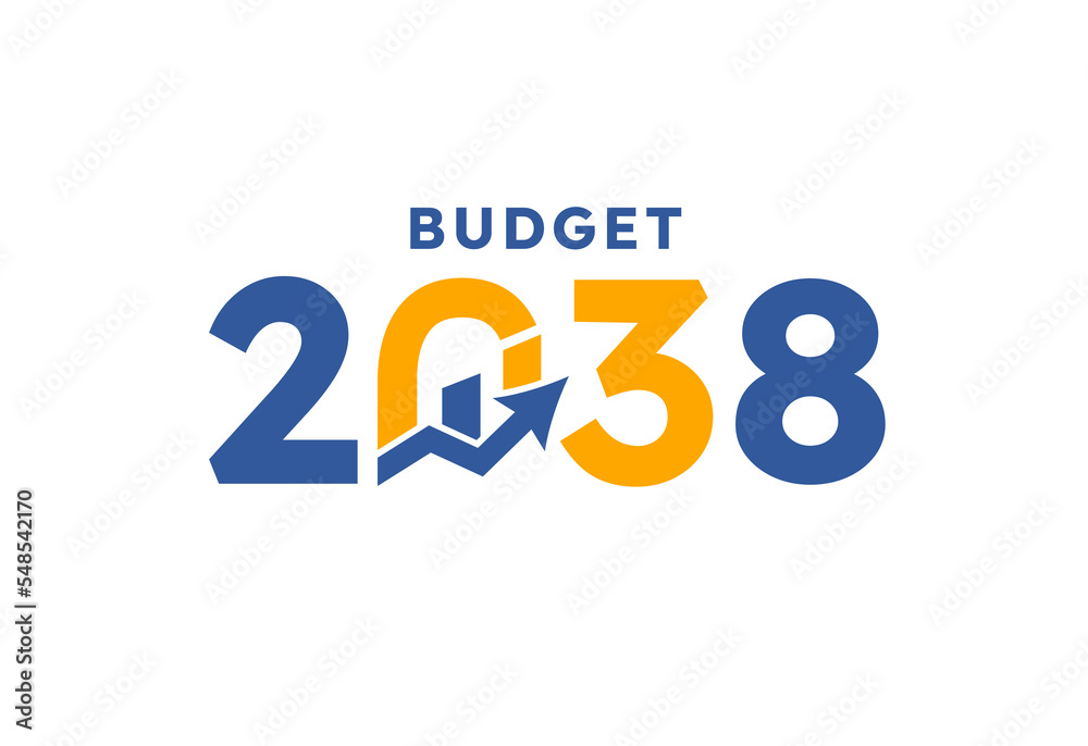 Budget 2038 logo design, 2038 budget banner design templates vector Budget 2038 logo design, 2038 budget banner design templates vector
