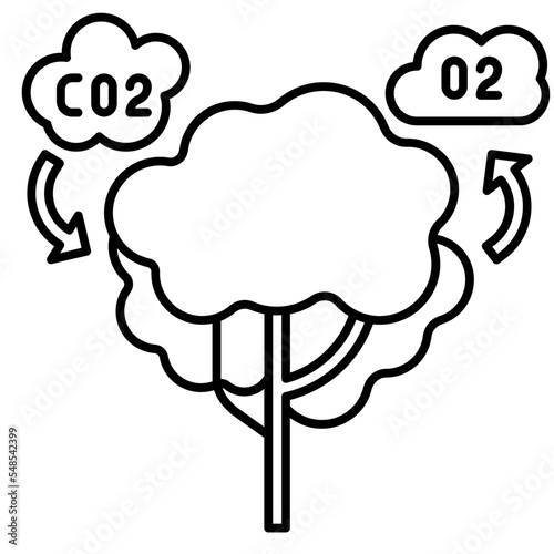 photosynthesis line icon