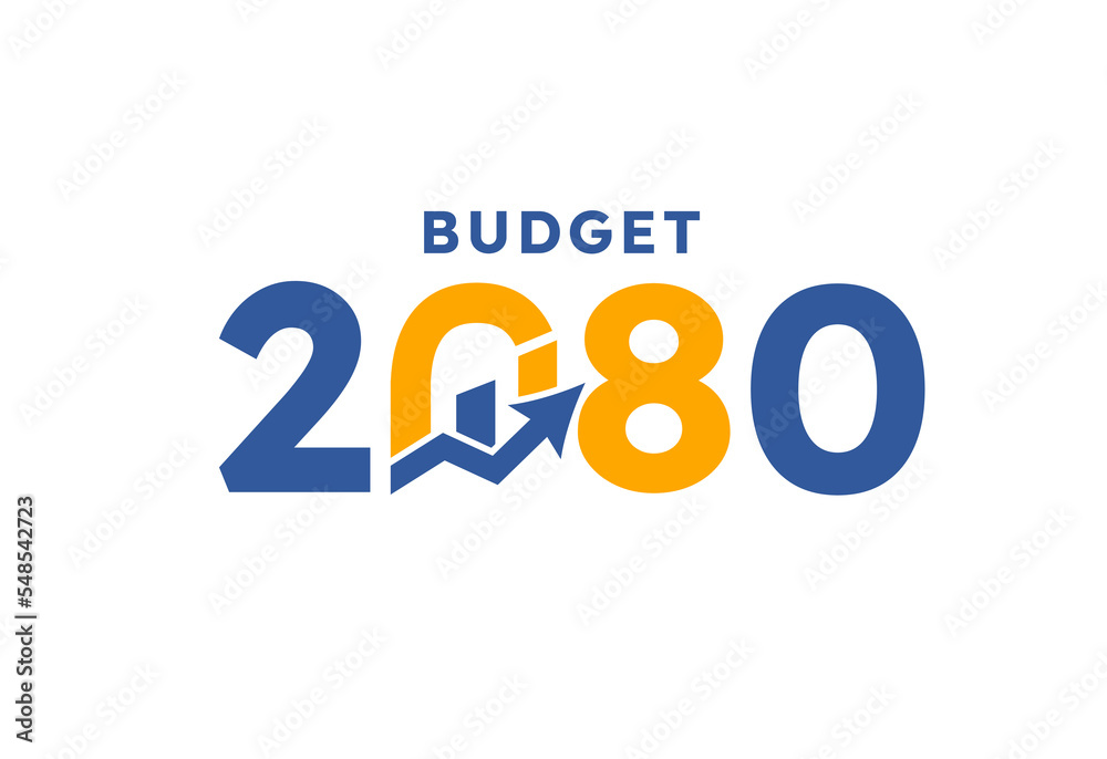 Budget 2080 logo design, 2080 budget banner design templates vector Budget 2080 logo design, 2080 budget banner design templates vector