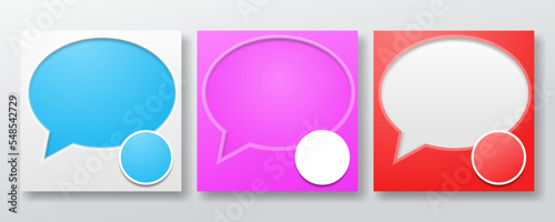 social media post layout, chat bubble design