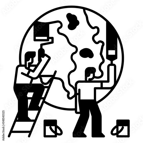 save the world solid icon