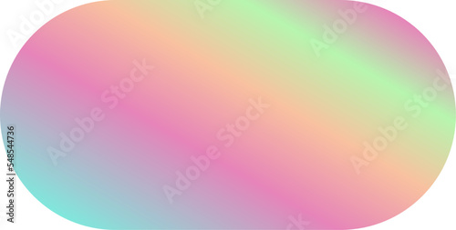 Oval Holographic Shape Decorative Element Vector