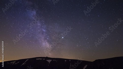 Timelapse - Voie lactée sur le massif des Vosges hohneck France photo