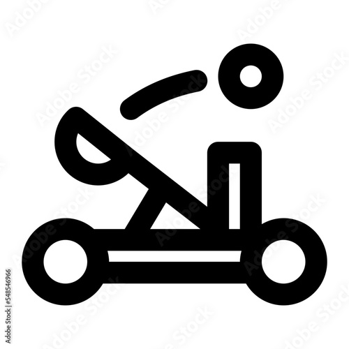 Foto Catapult Weapon Line Icon Vector