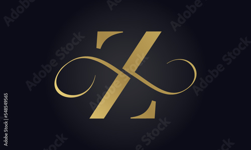 Luxury Letter Z Logo Template In Gold Color. Initial Luxury Z Letter Logo Design. Beautiful Logotype Design For Luxury Company Branding.
