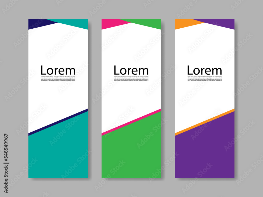 vertical banner business collection geometry shape