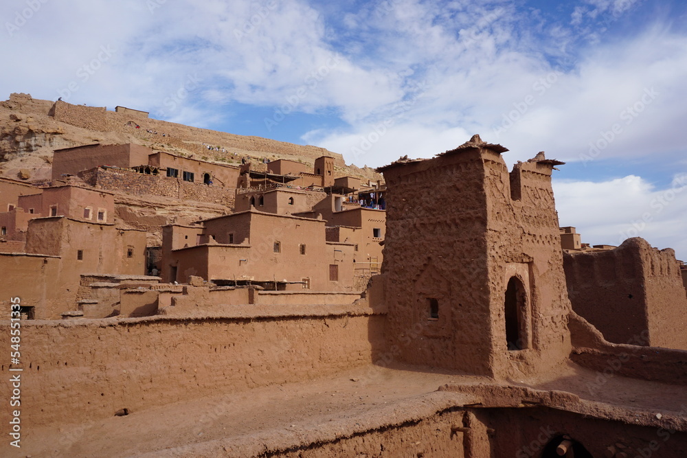 kasbah en pisée au Maroc