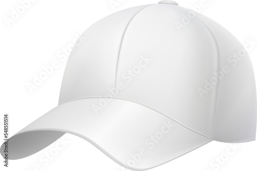 Casual cap mockup. White blank baseball hat
