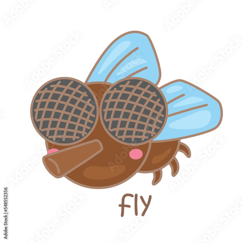 Alphabet F For Fly Illustration Vector Clipart
