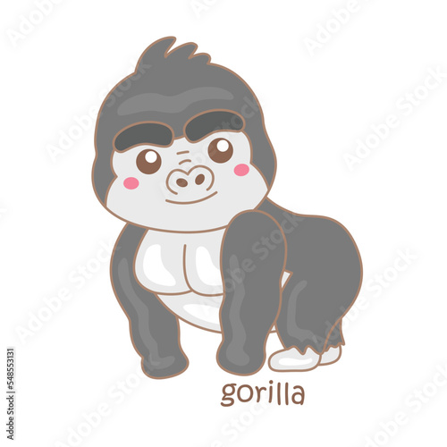 Alphabet G For Gorilla Illustration Vector Clipart