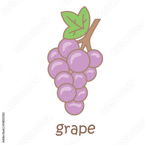 Alphabet G For Grape Illustration Vector Clipart