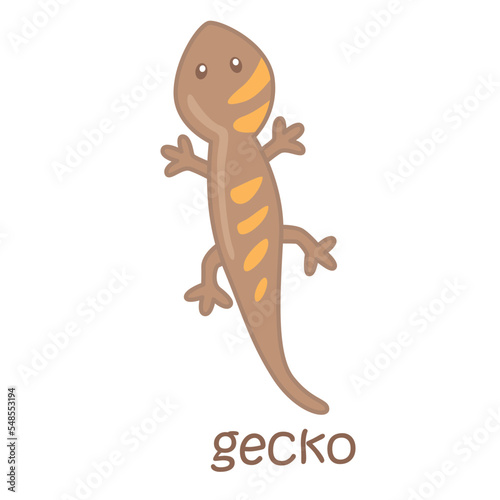 Alphabet G For Gecko Illustration Vector Clipart