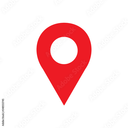 red pinpoint symbol icon vector