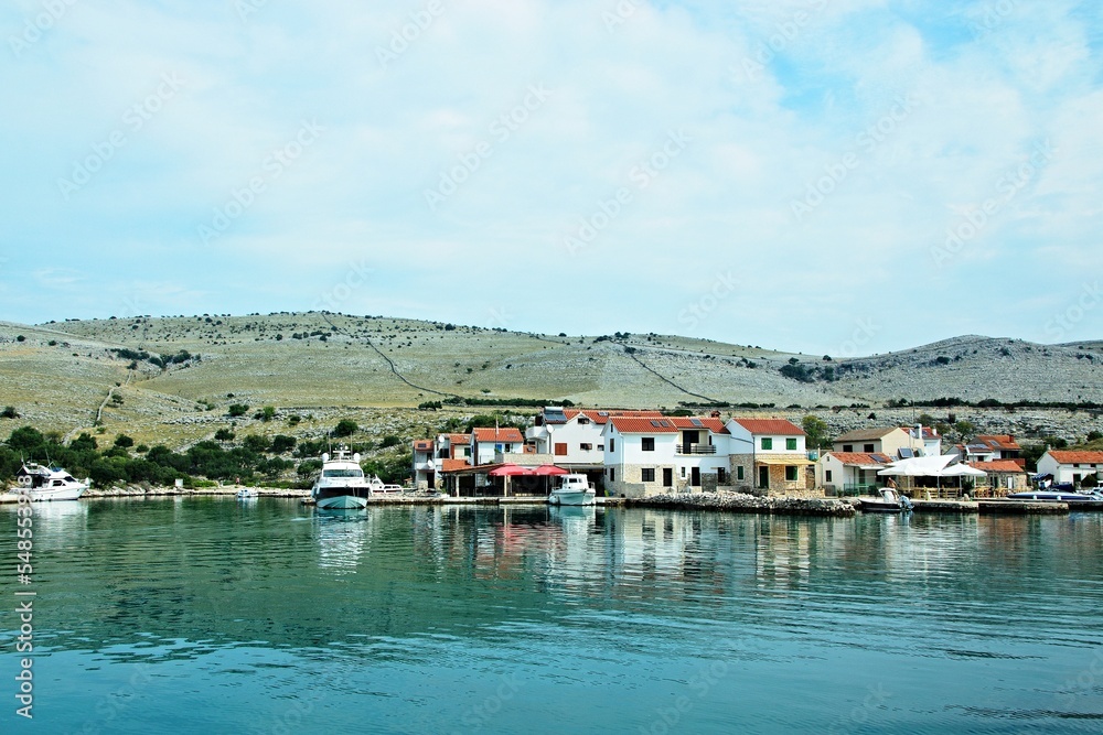 Croatia-view of the pier in Vrulje on the Kornati islands in Kornati National Park